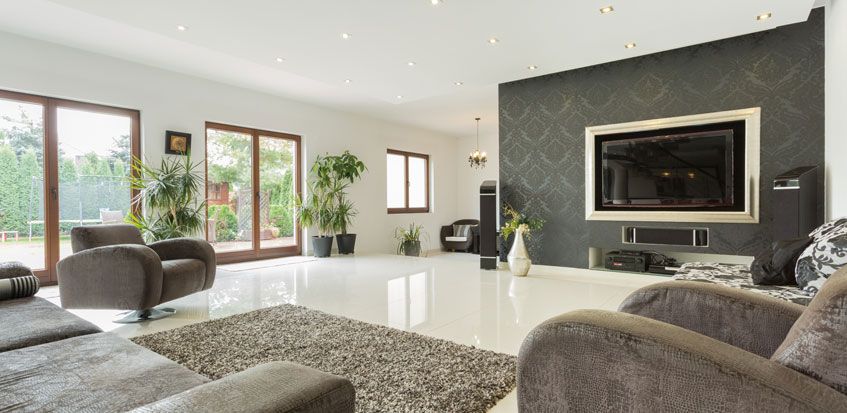 A luxurious, modern living room to illustrate StanLil’s commercial to residential conversion services